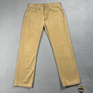 Levis 514 Jeans Mens 34x32 Tan Regular Straight Mid Rise Khaki